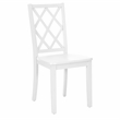 Pemberly Row Dining Table and 6 Side Chairs Set in Distressed White Pine Wood