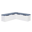Pemberly Row 2-Piece Dining Set with Storage Nook and Geometric Pedestal Table