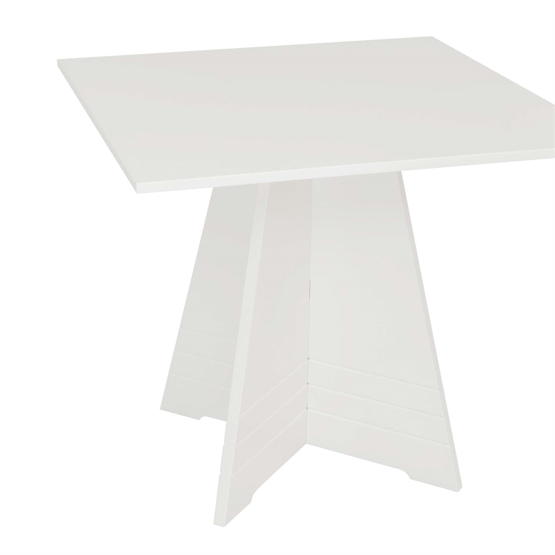 Pemberly Row 2-Piece Dining Set with Storage Nook and Geometric Pedestal Table