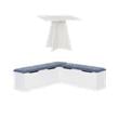 Pemberly Row 2-Piece Dining Set with Storage Nook and Geometric Pedestal Table