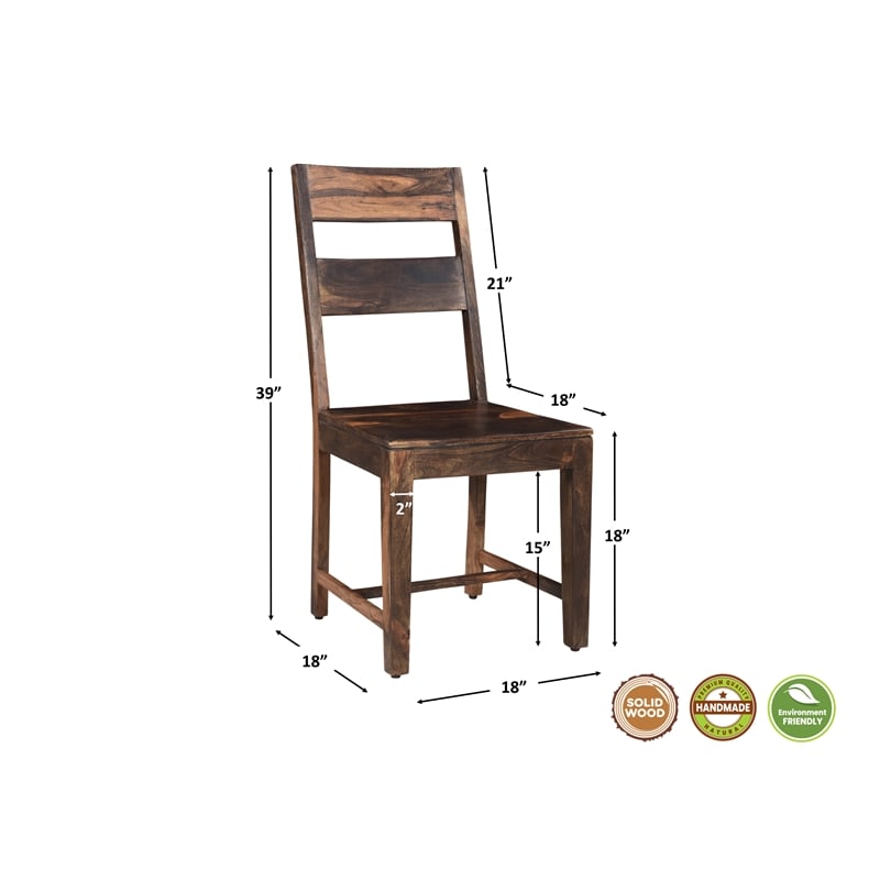 pemberly row live edge solid wood sheesham 8-piece dining set in brown