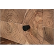Pemberly Row Brown Solid Wood 1-Drawer 1-Door Nightstand with Tree Slice Design