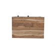 Pemberly Row Brown Solid Wood 1-Drawer 1-Door Nightstand with Tree Slice Design