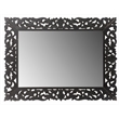 Pemberly Row Black Floral Carved Solid Wood Mango 5-Piece Queen Bedroom Set