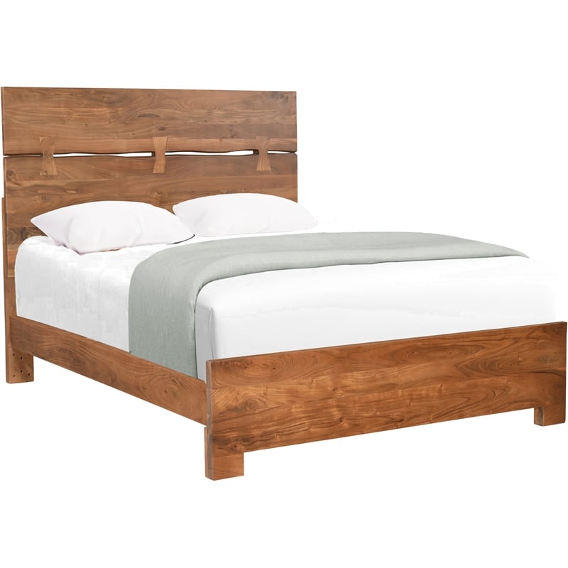 Pemberly Row 3-Piece Live Edge Solid Wood Acacia Bedroom Set in Brown