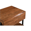 Pemberly Row 2-Drawer Live Edge Solid Wood Acacia Nightstand in Brown/Black
