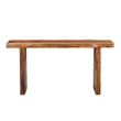Pemberly Row Solid Wood 3-Piece Live Edge Living Room Table Set in Brown