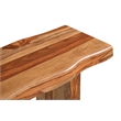 Pemberly Row Solid Wood 3-Piece Live Edge Living Room Table Set in Brown