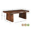 Pemberly Row Solid Wood 3-Piece Live Edge Living Room Table Set in Brown