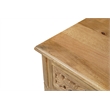Pemberly Row Brown Solid Wood Nightstand with Drawer and Cabinet Fully Assembled