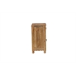Pemberly Row Brown Solid Wood Nightstand with Drawer and Cabinet Fully Assembled