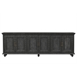 Pemberly Row Handcrafted Solid Wood Sideboard with Floral Carvings and 6 Doors