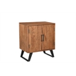 Pemberly Row 3-Piece Live Edge Solid Wood Acacia Bedroom Set in Brown/Black