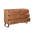 Pemberly Row 3-Piece Live Edge Solid Wood Acacia Bedroom Set in Brown