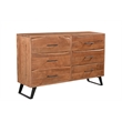 Pemberly Row 3-Piece Live Edge Solid Wood Acacia Bedroom Set in Brown