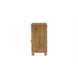 Pemberly Row Brown Solid Wood Nightstand with Drawer and Cabinet Fully Assembled