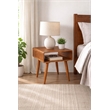 Pemberly Row Wood End Table with Open Cubby Storage in Rich Walnut