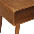 Pemberly Row Wood End Table with Open Cubby Storage in Rich Walnut