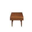 Pemberly Row Wood Coffee Table with 2 Open Cubbies in Rich Walnut