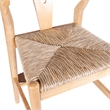 Pemberly Row Counter Height Kitchen Stool with Rush Seat in Natural
