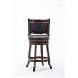 Pemberly Row Counter Height Swivel Stool with Faux Leather Seat in Cappuccino