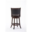Pemberly Row Counter Height Swivel Stool with Faux Leather Seat in Cappuccino