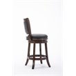 Pemberly Row Counter Height Swivel Stool with Faux Leather Seat in Cappuccino
