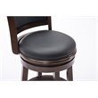 Pemberly Row Counter Height Swivel Stool with Faux Leather Seat in Cappuccino