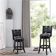 Pemberly Row Counter Height Swivel Stool with Contoured Back in Black