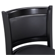 Pemberly Row Counter Height Swivel Stool with Contoured Back in Black