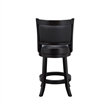 Pemberly Row Counter Height Swivel Stool with Contoured Back in Black