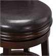 Pemberly Row Counter Height Swivel Stool in Cappuccino and Dark Brown
