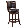 Pemberly Row Counter Height Swivel Stool in Cappuccino and Dark Brown