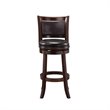 Pemberly Row Bar Height Swivel Stool in Cappuccino and Dark Brown