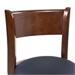 Pemberly Row Rubberwood Extra Tall Swivel Stool with Faux Leather in Cappuccino