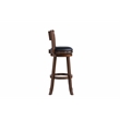 Pemberly Row Rubberwood Extra Tall Swivel Stool with Faux Leather in Cappuccino