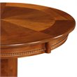 Pemberly Row Hardwood Pub Table with Carved Pedestal and Apron in Walnut