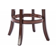 Pemberly Row Rubberwood Bar Height Swivel Stool with Faux Leather in Brandy