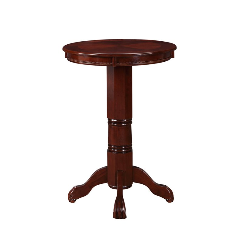 Pemberly Row Rubberwood Pub Table with Claw and Ball Feet in English Tudor