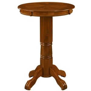 Pemberly Row 42&quot Hardwood Pub Table with Sunburst Veneer in Cherry