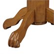 Pemberly Row Hardwood Pub Table with Claw and Ball Feet in Oak