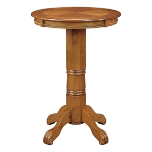 Pemberly Row Hardwood Pub Table with Claw and Ball Feet in Oak