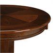 Pemberly Row Hardwood Pub Table with Sunburst Veneer Top in Cappuccino