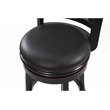 Pemberly Row Hardwood Counter Height Swivel Stool with Cushion in Black Sandthru