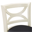 Pemberly Row Hardwood Swivel Counter Stool with Faux Leather in Buttermilk