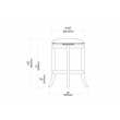 Pemberly Row Rubberwood Swivel Backless Counter Stool with Foam Seat in Cherry
