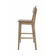 Pemberly Row Eco-Friendly Rubberwood Bar Stool in Barnwood Wire-Brush