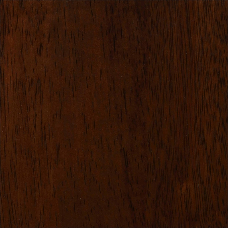 Pemberly Row Rubberwood Square Rush Woven Backless Counter Stool in Cappuccino