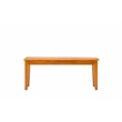 Pemberly Row Rubberwood Dining Bench with Protective Floor Glides in Oak
