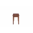 Pemberly Row Rubberwood Dining Bench with Protective Floor Glides in Walnut